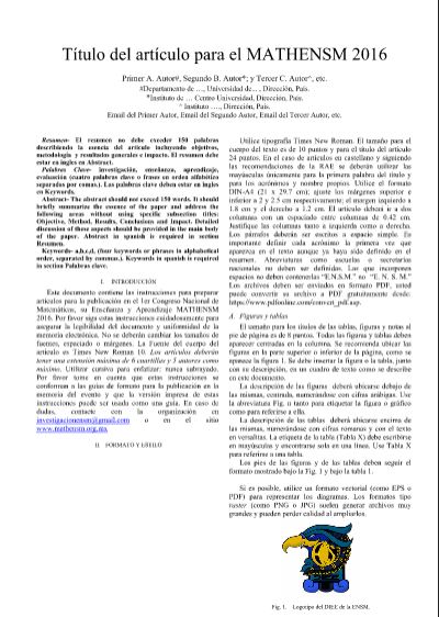 Para descargar la Plantilla en Microsoft WORD de clic aquí. Para descargar la Plantilla en Microsoft WORD de clic aquí.